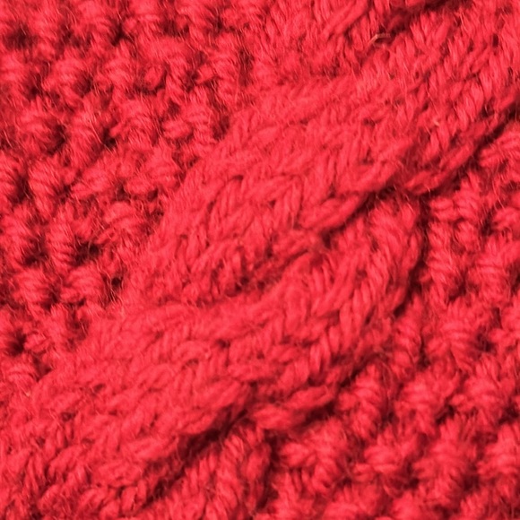 Burgundy Wool hand knit vest Vintage Linda Allard for Ellen Tracy- Size Large - Picture 4 of 8